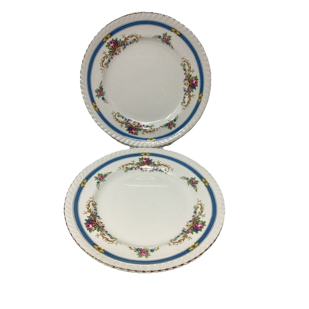 (2) JOHNSON BROS MADE IN ENGLAND OLD ENGLISH Salad Plates 8"